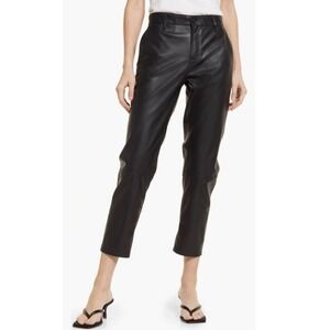 Adriano Goldschmied AG The Caden Faux Leather Tailored‎ Trouser Pants Black 32